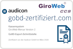 GoBD-Zertifizierung Audicon: GiroWeb GW-Menue